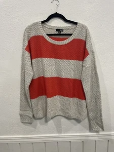 a.n.a Pullover weiß und orange Streifen - Gr. XL - Bild 1 von 5
