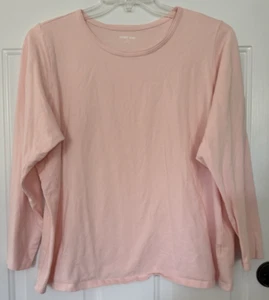 Camiseta Lands End 2X Rosa Claro Manga Larga Sleep Knit 20W 22W - Imagen 1 de 7