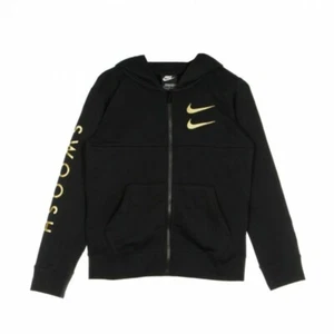 NIKE AIR MAX FZ SWOOSH NEW HOODIE HOOD TOP BOYS BLACK boys kids  - Picture 1 of 12