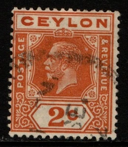 Ceylon 1912 1925 King George V 2c brown orange SG307 Used - Picture 1 of 1