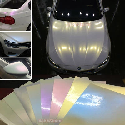 Entire Car Wrap Glossy Matte Pearl White Chameleon Vinyl Stretch Film Sticker CB - Image 1 of 4
