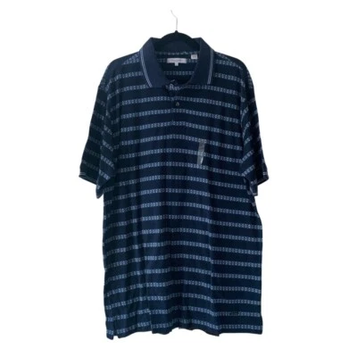 Suéter Polo XL Alex Cannon Azul Estampado Diamante Foto 1 de 4