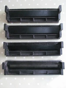 SET X 4 RASTRELLIERE MAH JONG VINTAGE IN LEGNO CON DESIGN ART DECO - Foto 1 di 6