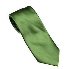 Green Solid Satin Plain Necktie Men's Tie Wedding Formals