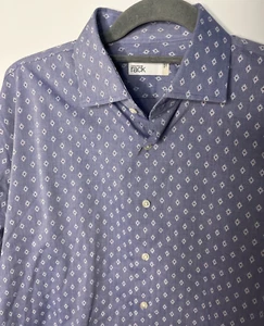 Nordstrom Rack Button Down Hemd Herren 16, 34/35 Kleid lila Muster ~lesen!~ - Bild 1 von 18
