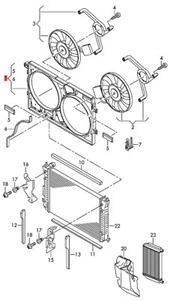 Genuine VW Phaeton 3D1 3D2 3D3 3D4 3D6 3D7 3D8 3D9 Twin Fan Ring 3D0121207F - Picture 1 of 1