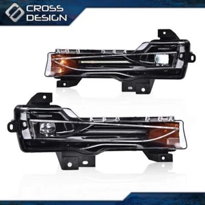 Pair Fog Light Lamp Led DRL Right & Left Side Fit For 2017-2023 Tesla Model 3 Y - Picture 1 of 10