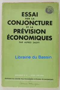 Essai sur la conjoncture et la prévision économiques Alfred Sauvy 1938 - Imagen 1 de 5