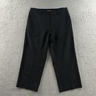 Nike Golf Womens Pants Black Size 6 Mid Rise Cropped Polyester Blend