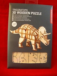 TRICERATOPS 3D Holz Dinosaurier Puzzle-Kikkerland Balsaholz 56 Laser geschnittene Teile - Bild 1 von 5