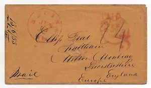TRANS-ATLANTIC Ship Cover 1853 Prepaid Racine, Wisconsin to London Paid 24c - Picture 1 of 2