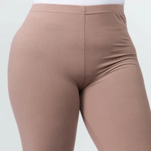 Women's Plus Size New Mix Brand Solid Brown Legging Summer Yoga Pants Exercise - Picture 1 of 2