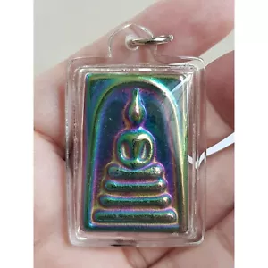Estuche colgante amuleto tailandés Leklai Phra Somdej Buda - Imagen 1 de 6