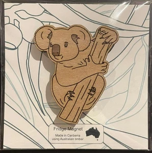 Wooden 3D Laser Etched Australia Souvenir Fridge Magnet - Australian Koala - Picture 1 of 1