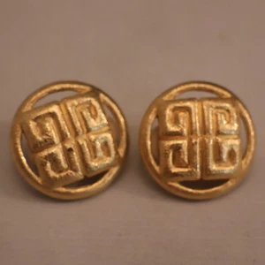 Pendientes de clip con llave griega dorada Givenchy - grandes - Imagen 1 de 6