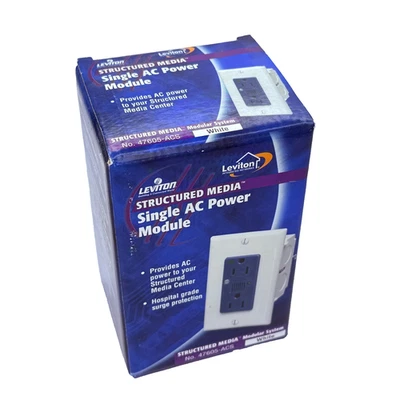 Módulo de alimentación de CA único para medios estructurados Leviton R28 47605-ACS - NUEVO Foto 1 de 2