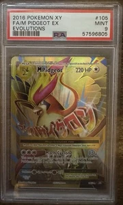 M Pidgeot EX #105/108 - 2016 XY Evolutions Full Art - PSA 9 🦅🦅🦅 - Imagen 1 de 2