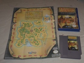 NINTENDO NES GAME CARTRIDGE DUNGEON MAGIC SWORD OF ELEMENTS W POSTER MAP TAITO  