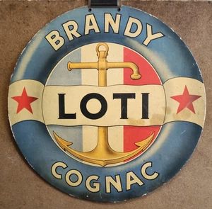Carton publicitaire d'époque Brandy Loti Cognac /RSC31 - Picture 1 of 1
