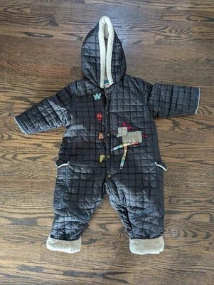 Catimini Pilote Noir Profond "Parade au clair de lune” Baby Snowsuit 18M 81 Cm - Photo 1/4
