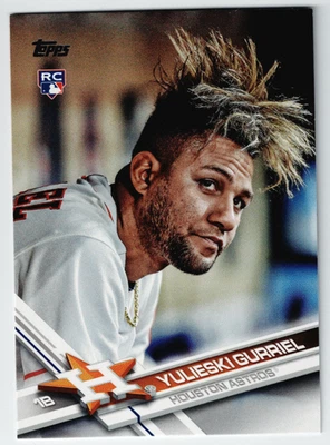 Actualización Topps 2017 Yulieski Gurriel novato RC variación de imagen impresión corta SP #299 Foto 1 de 2