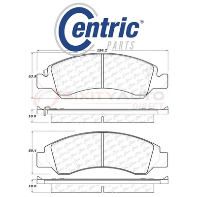 Centric C-TEK Metallic Disc Brake Pads for 2008-2014 GMC Yukon XL 1500 5.3L tt Foto 1 de 4