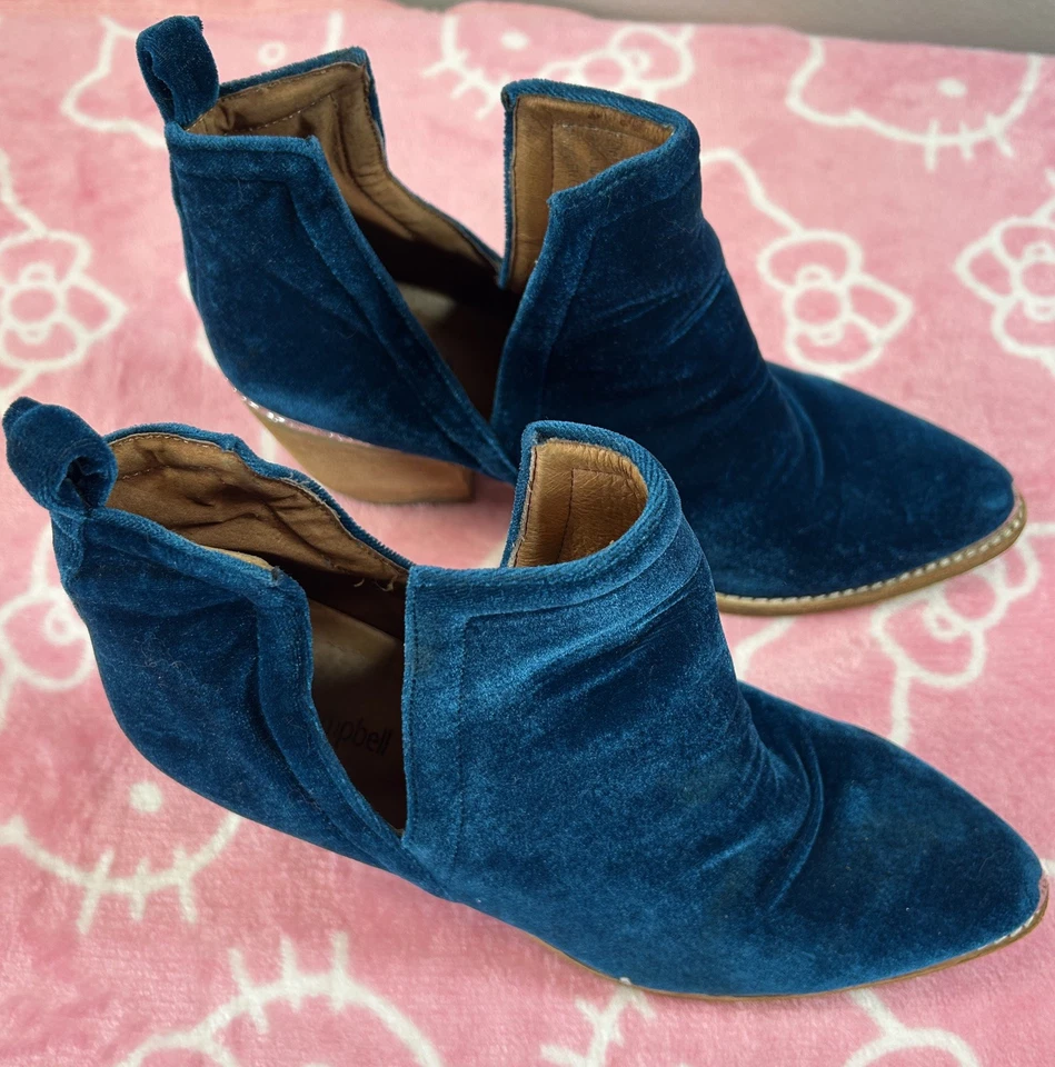 Jeffrey Campbell Mujer Talla 9.5 CROMWELL Western Botines Terciopelo  Foto 1 de 4