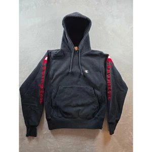 Champion Sudadera con Capucha Tejido Inverso Para Hombres S Negro Polar Pesado *Leer - Imagen 1 de 14