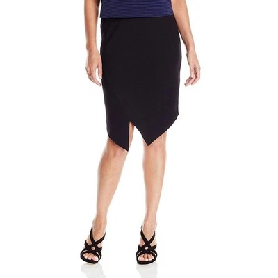 NUEVO CON ETIQUETAS KENSIE Sobre Negro Dobladillo Dividido Ponte Lápiz Falda Pull-On Para Mujer Talla S Foto 1 de 3