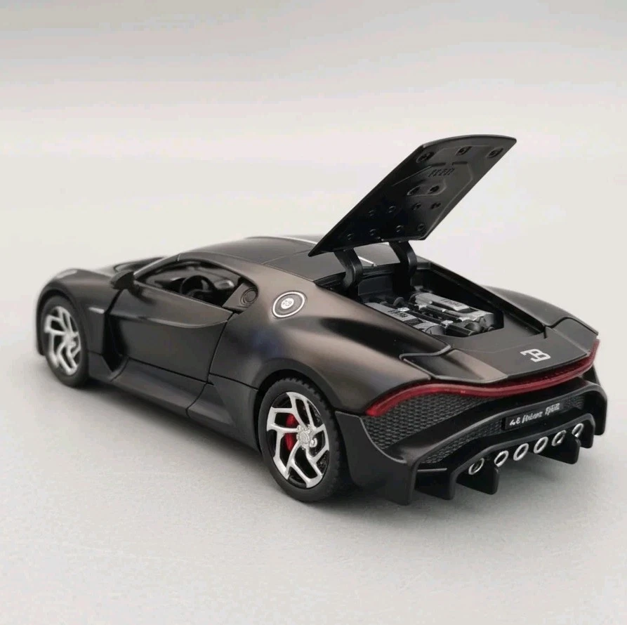 1:32 Bugatti La Voiture Noire Diecast Car Model – Sound Light Pull-Back Gift Toy - Image 1 of 4