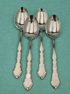 Oneida Community SATINIQUE Stainless Oval Soup/Place Spoons 6 3/4” Set Of 4 - Picture 1 of 10