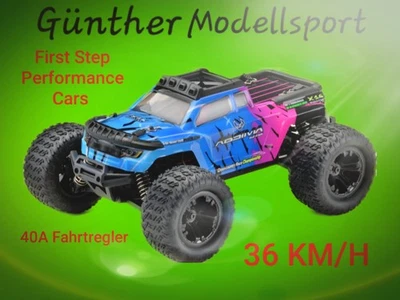 Absima 1:16 Monster Truck MINI AMT pink/blau 4WD RTR, 16007 Günther Modellsport - Bild 1 von 4
