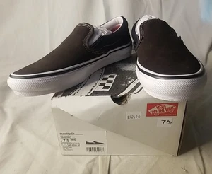 Vans Skateboarding Skate Slip-on Dark Brown Navy Size 7.5 New With Box - Picture 1 of 7