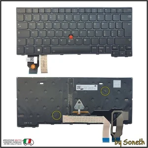 TASTIERA ITALIANA PER LENOVO THINKPAD L14 GEN3 NERA RETROILLUMINATA TRACKPOINT - Foto 1 di 3