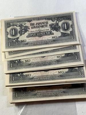 1942 Малайя 1 доллар лот из 80 банкнот P # M5 - Изображение 1 из 4