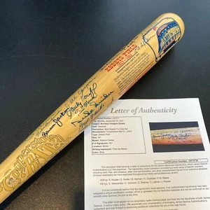 Sandy Koufax Don Drysdale Brooklyn Dodgers Legends Signed Baseball Bat JSA COA - Picture 1 of 12