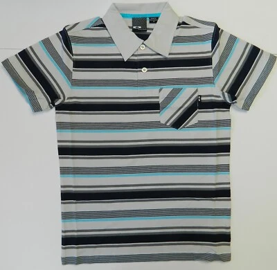 Oakley Men's Prep Polo Short Slim Fit Top Dove Grey Multi-Color Size Small - Image 1 of 4