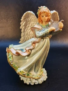 Statuina Angelo con Arpa Avery Creations 6" AG284 - Foto 1 di 8