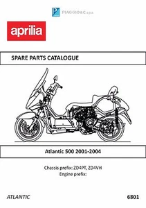 Aprilia parts manual book 2001, 2002, 2003 & 2004 Atlantic 500 - Picture 1 of 12