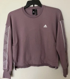 adidas Junior girls long sleeve Fleece Short Pullover Size S Color Light Purple - Picture 1 of 6