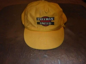 Vintage Freeman United Embroidered Patch Coal Miners Adjustable Baseball Cap USA - Picture 1 of 7