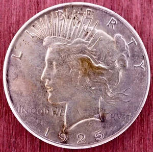 1925 S Peace Dollar **EF** with toning #RN - Picture 1 of 3