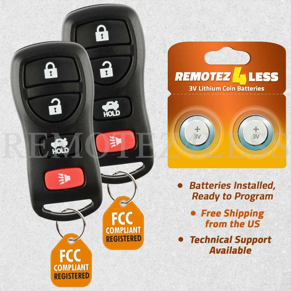 2 For 2003 2004 2005 2006 2007 2008 2009 Nissan 350z Keyless Car Remote Key Fob Foto 1 de 1