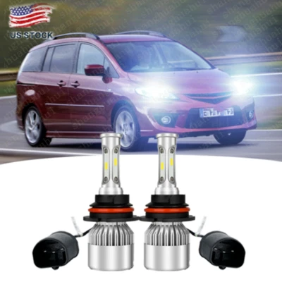 Para Mazda B2300 B3000 B4000 1994-2008 2x lâmpadas de farol de LED feixe alto/baixo 6000K - Imagem 1 de 4