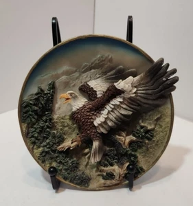 Placa de pared vintage 3D elevada águila calva decoración 5,5" - Imagen 1 de 9