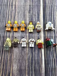 Lego Star Wars Mixed Minifigure Lot Of 12 Anikan Jar Jar R2D2 Incomplete Missing - Picture 1 of 7