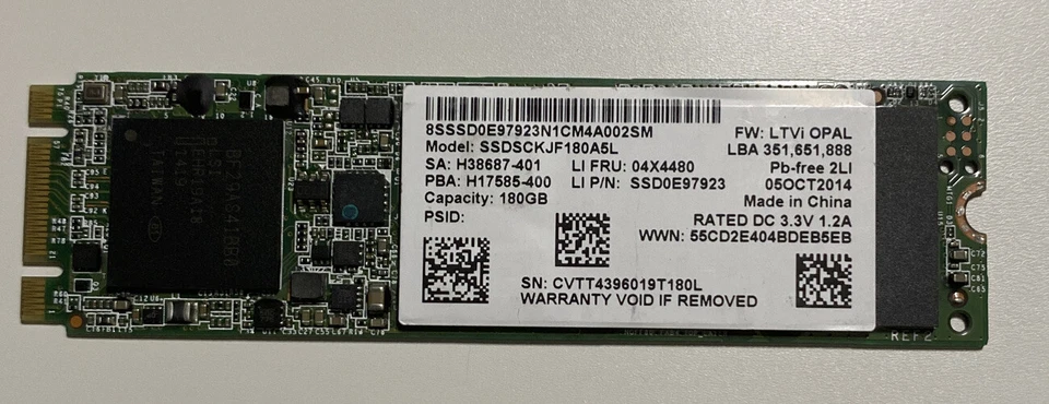 Lenovo 04x4480 SSD0E97923 180GB M.2 2280 SSD - Image 1 of 1