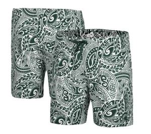 Michigan State Spartans Men’s Colosseum Biff Swim Shorts Sz XL 7in Inseam Green - Picture 1 of 5