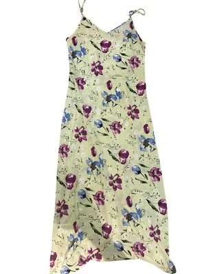 Maxi Vestido Sin Mangas Floral De Colección Express Correas de Espagueti Floral Para Mujer Talla 11/12 Y2K Foto 1 de 4