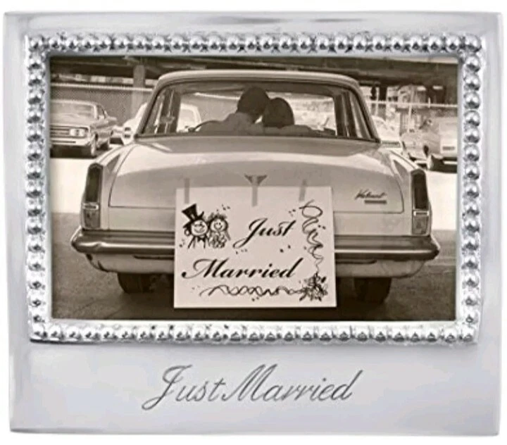 Mariposa "Just Married" WEDDING Frame 4x6 - Image 1 of 1